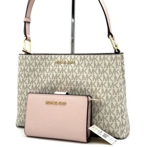 Michael Kors Trisha Triple Compartment Crossbody Bag & Bifold Zip Chain Wallet